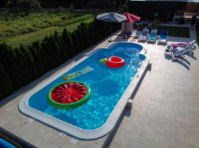 House with swimming heated pool next to the river